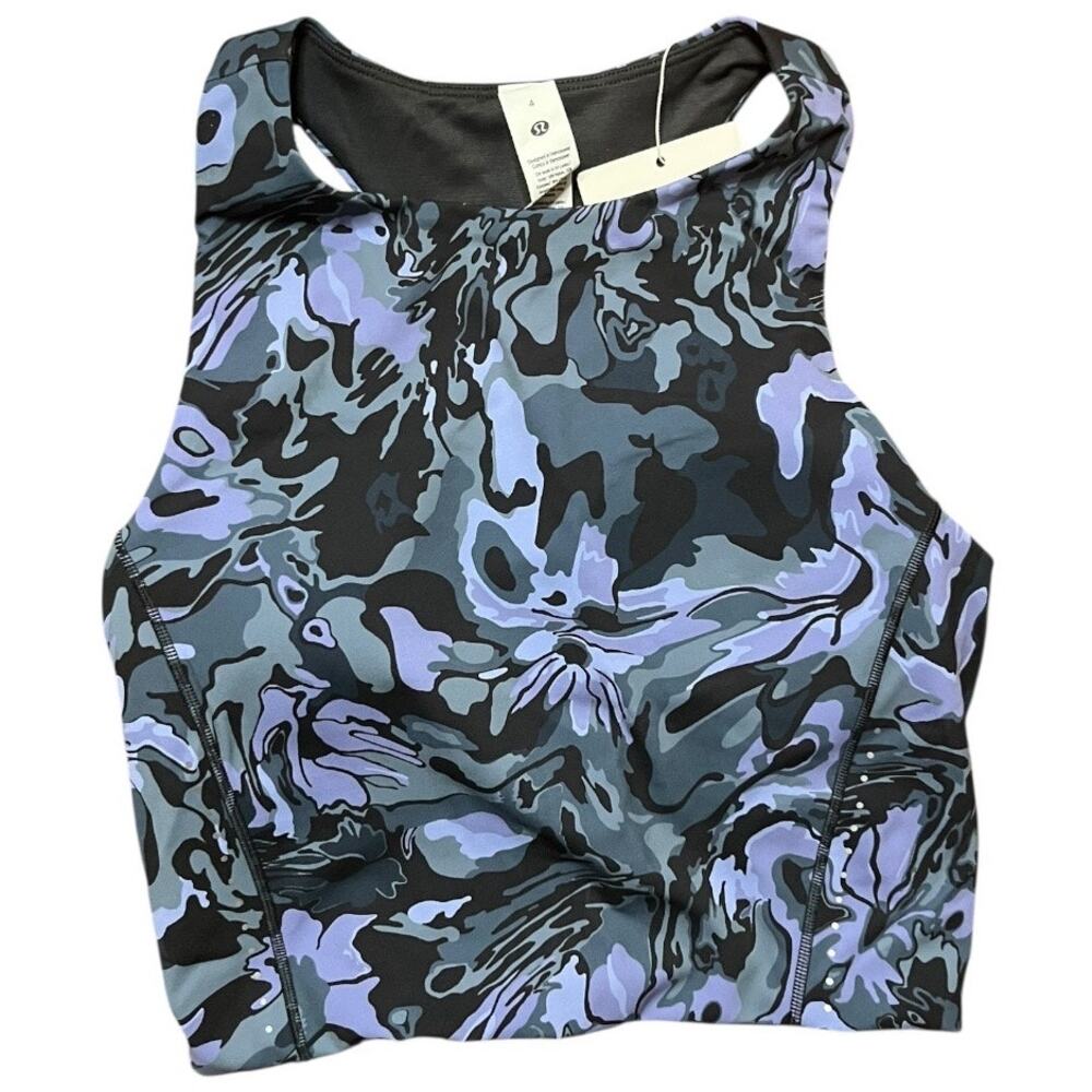 Lululemon Swift Speed Cropped Tank Top B/C Cup Size 4 Flower Meld Multi
